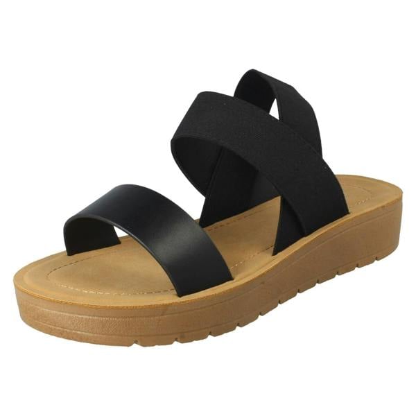 Savannah Ladies Savannah Elasticated Heel Summer Sandals F00447