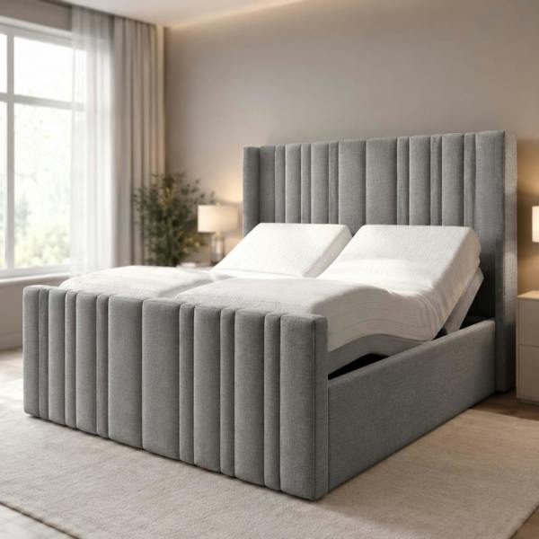 Paradise Beds Rest Line Pannel Electric Adjustable bed With Memory Mattress