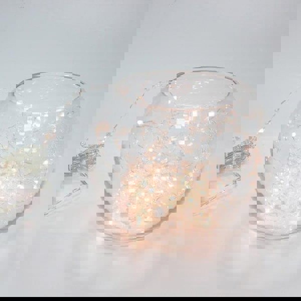 Premium 6-Meter 40-Light Pearl Waterproof Battery-Operated String Lights with Silver Wire Living and Home