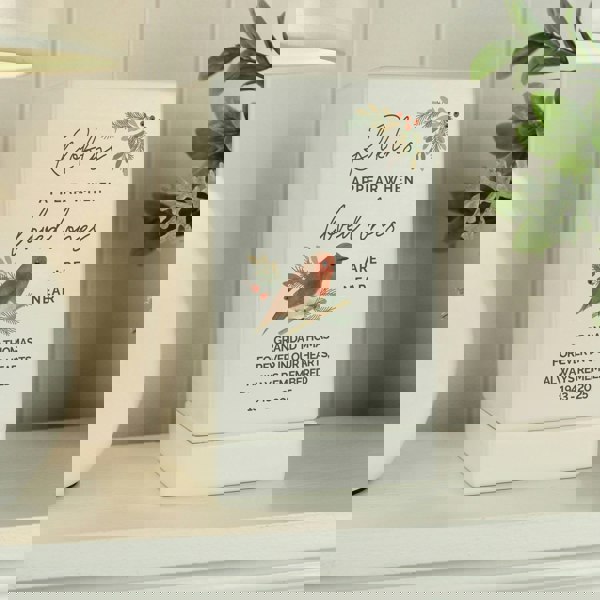 Personalised Memento Company Personalised Robins Appear Small Wooden Urn