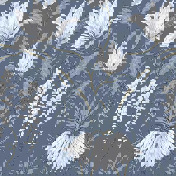 Laura Ashley Parterre Wallpaper - Dark Seaspray - 10m