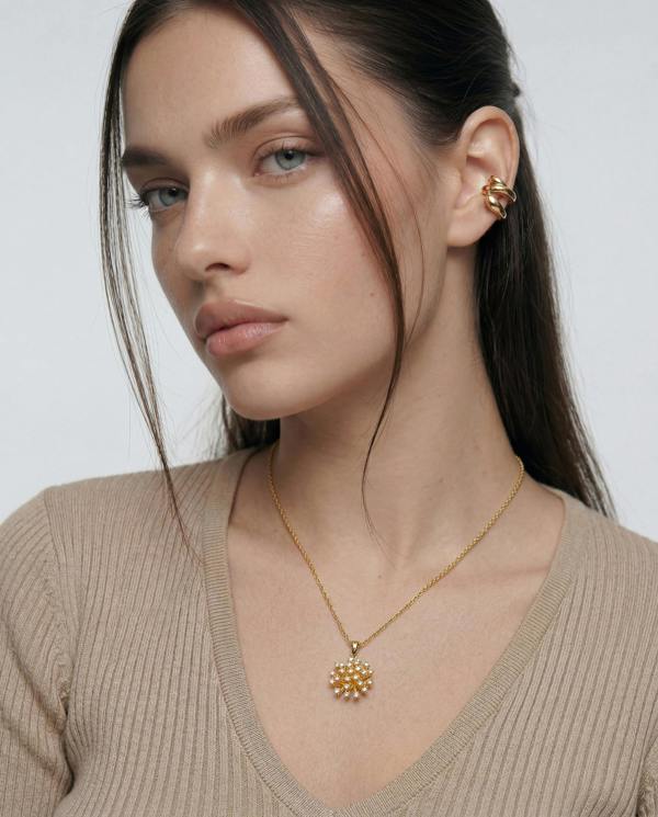 Elk & Bloom 14k Molten Gold Huggie Hoop Ear Cuff