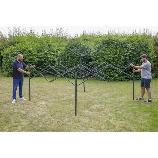 3x3m Pop-Up Gazebo - GREY Heavy Duty Frame & Water Resistant - Garden Pavillion - LoopsDirect