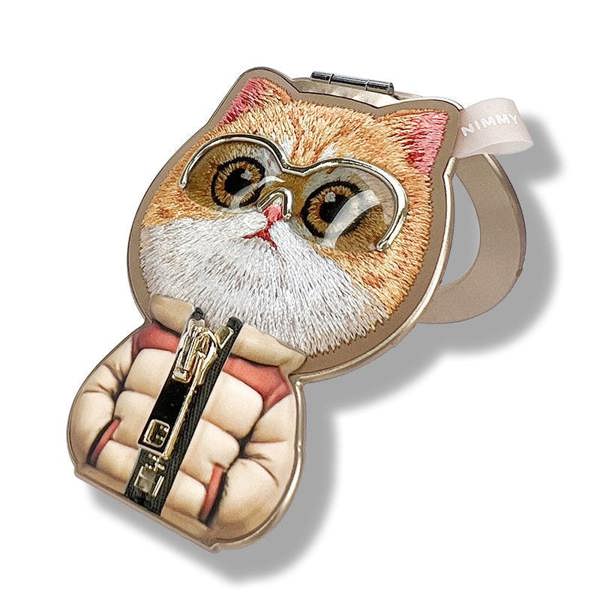 Nimmy Friends Nimmy Cool & Cute 2.0 Orange Cat Embroidery Magnetic Stand with MagSafe Orange - N-KM-BSZJ-05