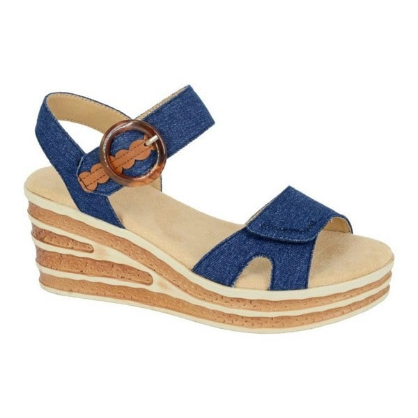 Cipriata Womens/Ladies Danta Leopard Print Sandals - Navy