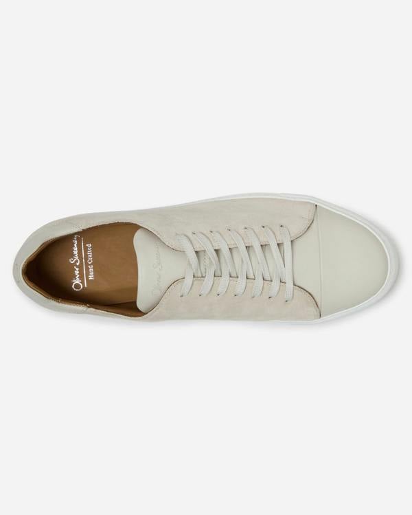 Oliver Sweeney Capelo Calf Suede Mens Cupsole Trainers - Off White