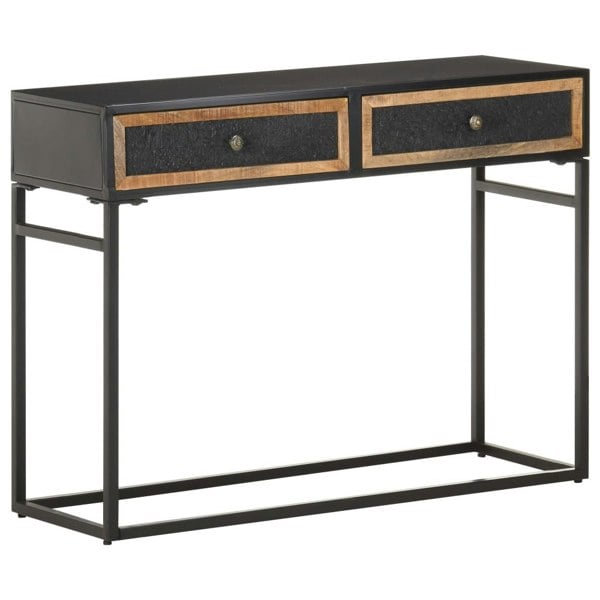 Berkfield Console Table 100x35x75 cm Solid Mango Wood