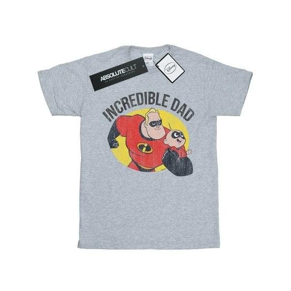 Disney Mens The Incredibles Bob Parr Incredible Dad T-Shirt - Sports Grey