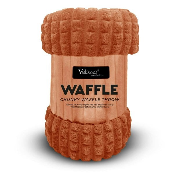 Velosso Chunky Cord Waffle Plush Heavy Blanket - 127cm x 152cm