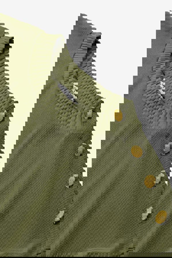 ENORSIA Button Shoulder Crewneck Sweatshirt