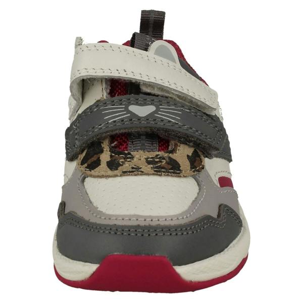 Clarks Childrens PLAYPRINTS Collection By Clarks Big Cat Print Detailed Trainers Clowder Run T