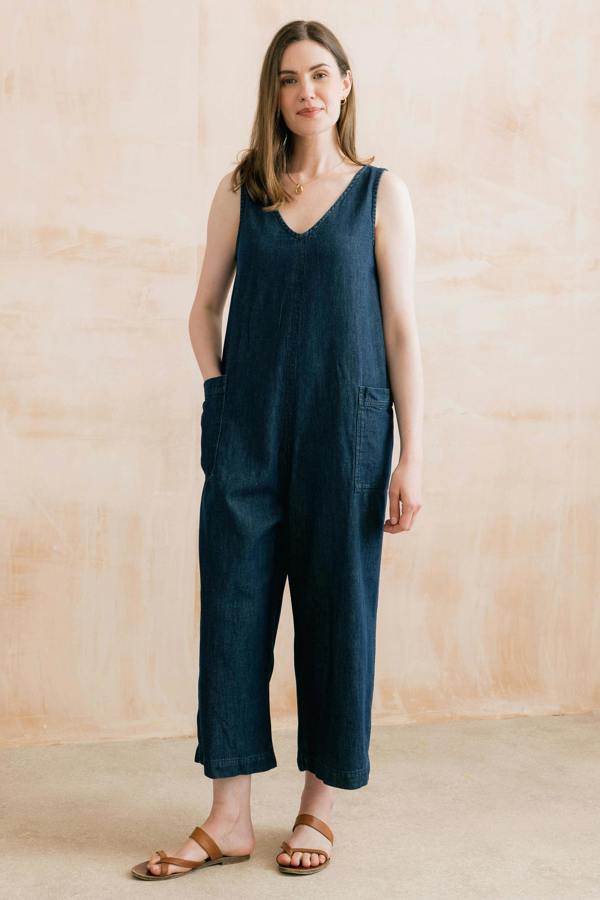 Lily & Me Erica Denim Wide Leg Jumpsuit