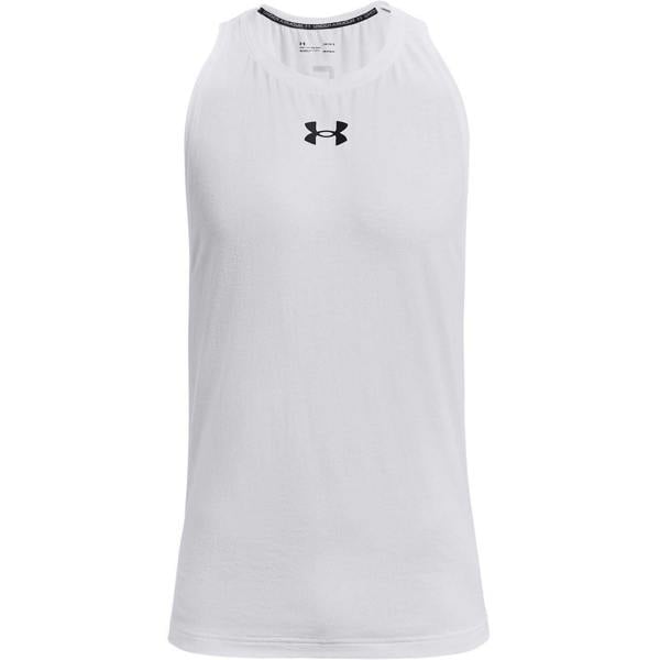 Under Armour Mens Baseline Tank Top - White/Black - 