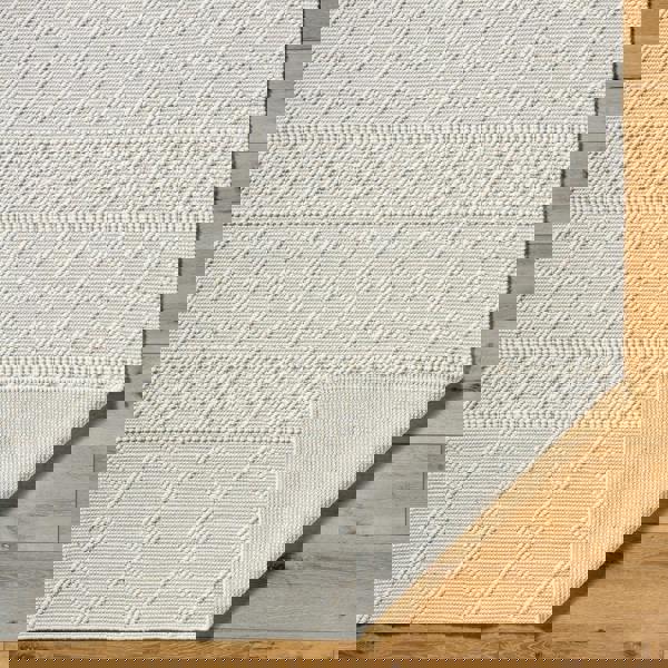 Livabliss Hygge-Hand Woven Cream Wool Global Rug