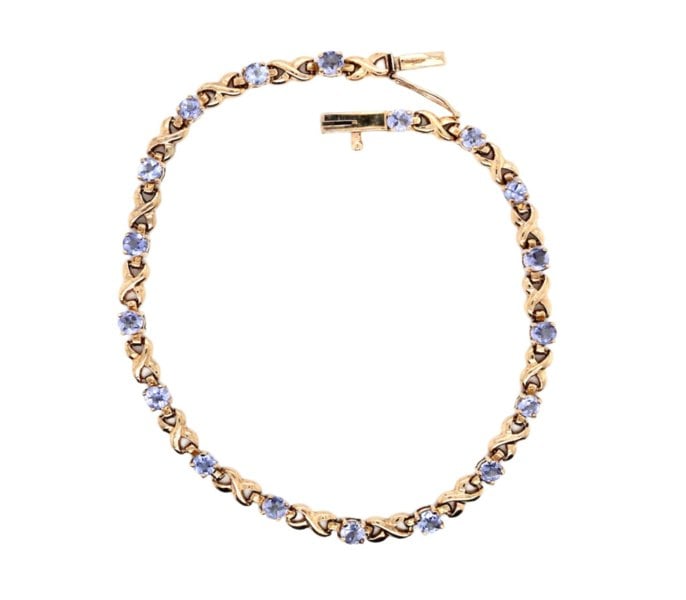 Vintage Tom A Tanzanite line bracelet