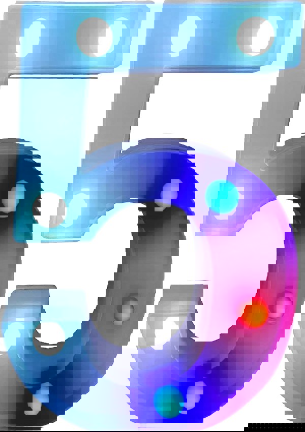 St Helens Battery Operated RGB Number With Remote Control Number 5