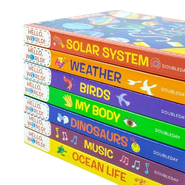 Hello, World! 7 Book Set - Solar System, Weather, Birds, My Body, Dinosaurs, Music & Ocean Life