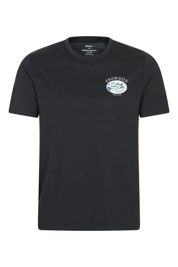Mountain Warehouse Mens Snowdon Short-Sleeved T-Shirt - Black