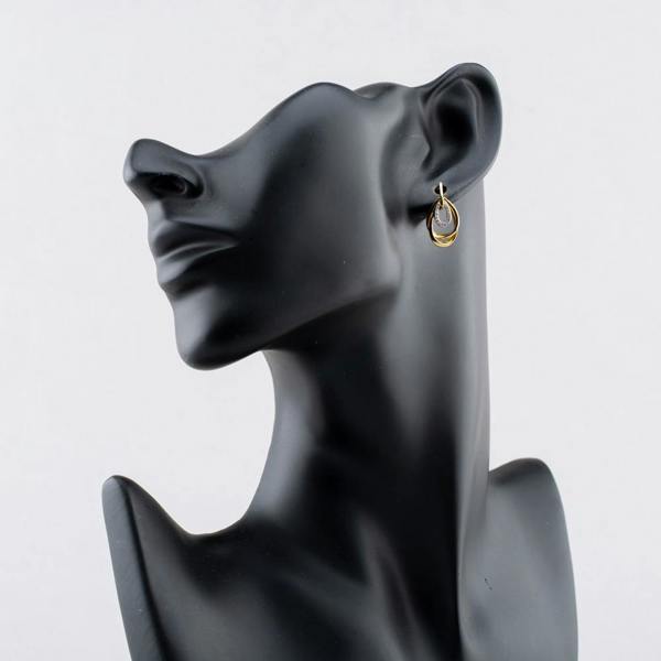 T. H. Baker Gold Plated 0.12ct Lab Grown Diamond Triple Oval Earrings LGE47086