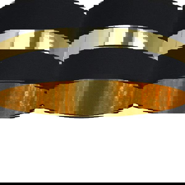 Milagro Palmira Hand Made Designer Ceiling Lamp Black And Gold