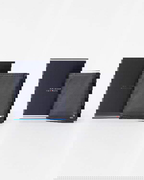 Tommy Hilfiger Eton Mens Card Holder And Coin Pocket - Black