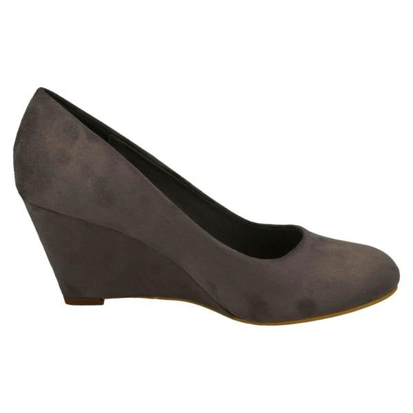 Spot On Ladies Spot On Elegant Wedge Heeled Court Shoes F90114