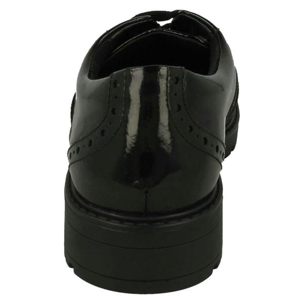Clarks Girls Clarks Lace Up Brogue Detailed School Shoes Loxham Brogue Y