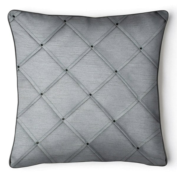 Intimates Pintuck Pleast With Gem Stud Detail Cushion - 43cm x 43cm