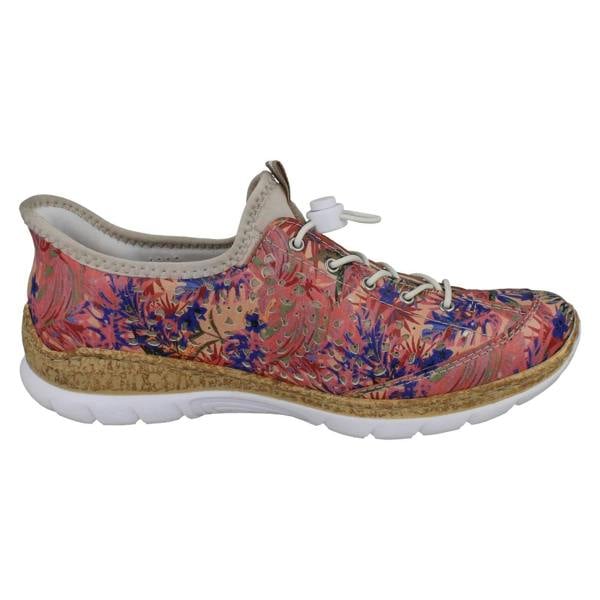 Rieker Ladies Rieker Ready2Go Rainbow Jungle Leaf Trainers N42V3