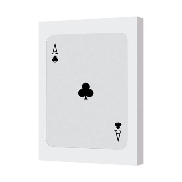 Benjamin Tate Design Contemporary Ace Of Clubs Canvas Print Wall Art Handmade In UK