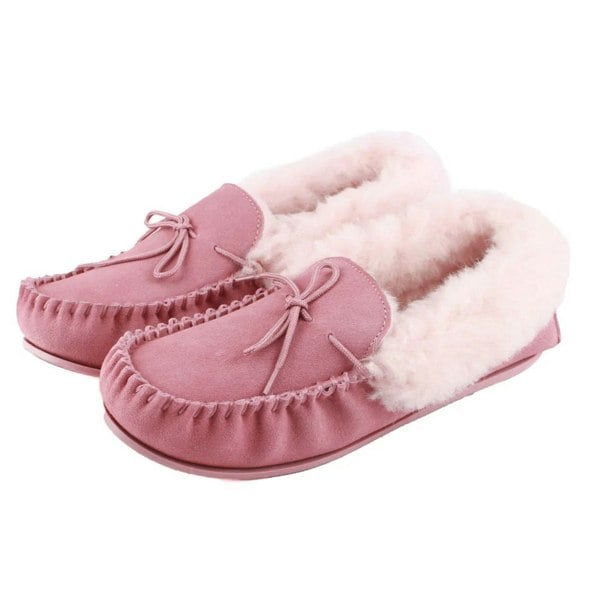 Eastern Counties Leather Womens/Ladies Willow Suede Moccasins - Blush