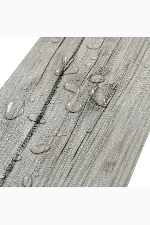 Living and Home Rustic Lifelike Wood Grain Self-adhesive PVC Flooring 36Pcs