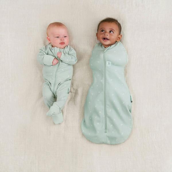 Organic Summer Cocoon Swaddle Sleeping Bag - Sage - 0.2 TOG