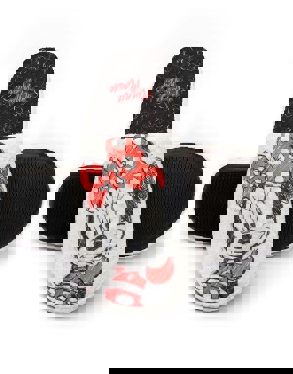 Disney Mens Grey Minnie Mouse Sketch Placement Print Mule Slippers