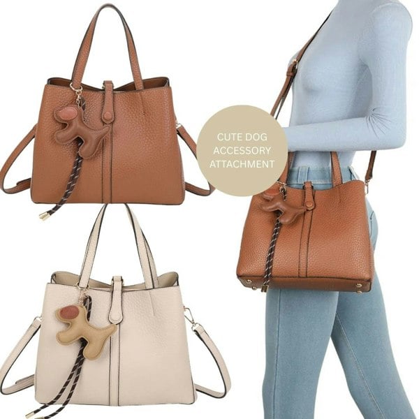 Love EMVY Dog Charm Grab & Shoulder Bag