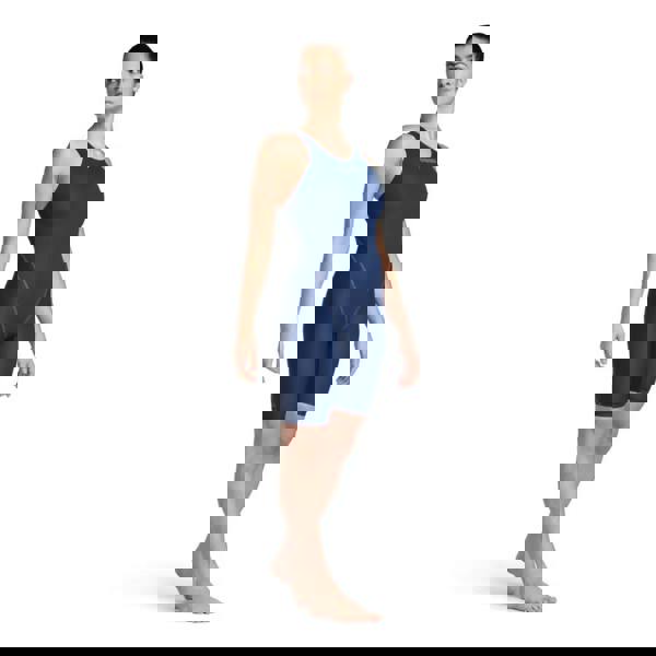 Arena Powerskin ST NEXT Open Back navy swimsuit with sleek ribbed design