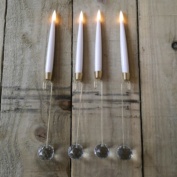 Samuel Alexander Premier 31cm 10 Piece Indoor Christmas Candle Set with Remote Control In Warm White