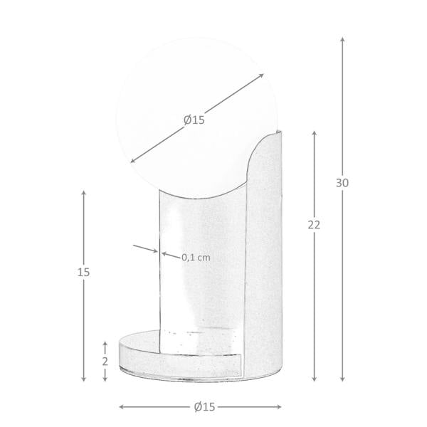 Angel Cerdá Table lamp in white glass and black steel 8091