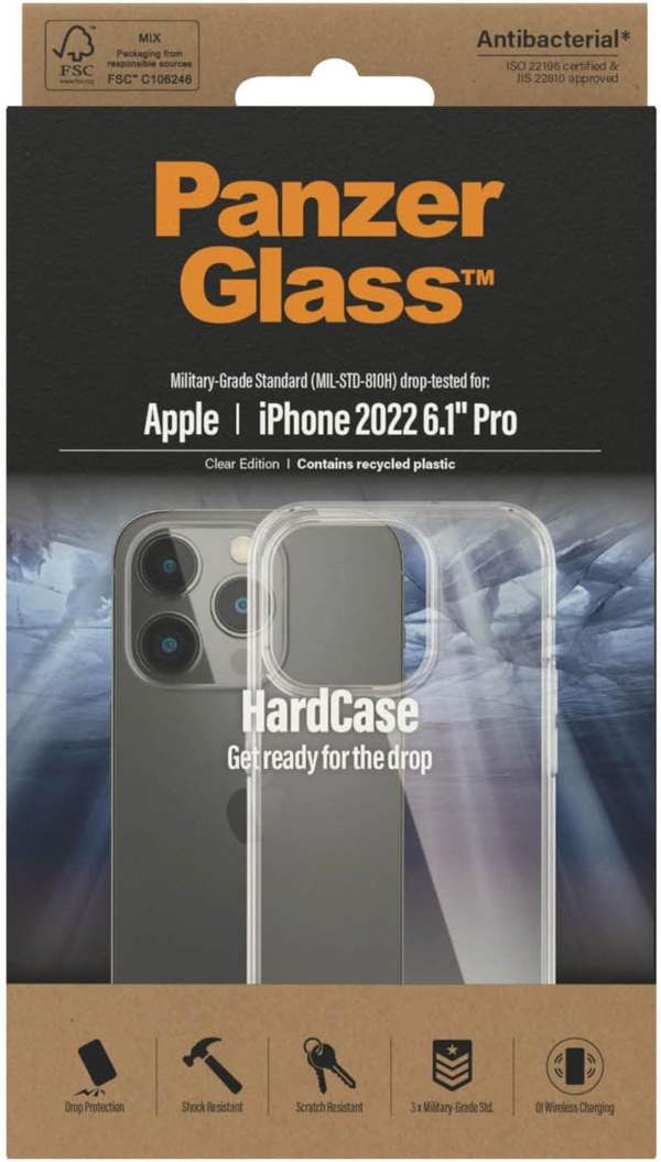 PanzerGlass Panzer Glass Military Grade Standard Hard Case for iphone 14 Pro 6.1" Clear - 0402