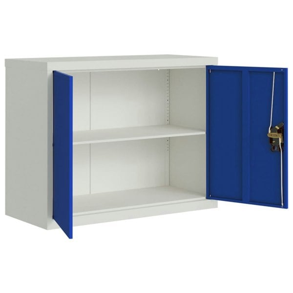 Berkfield File Cabinet Light Grey and Blue 90x40x70 cm Steel
