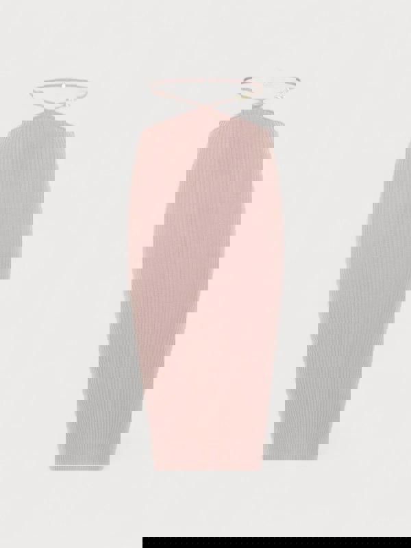 Amiri Ribbed Staggered Midi Skirt Pink - Supplied FashionAmiri