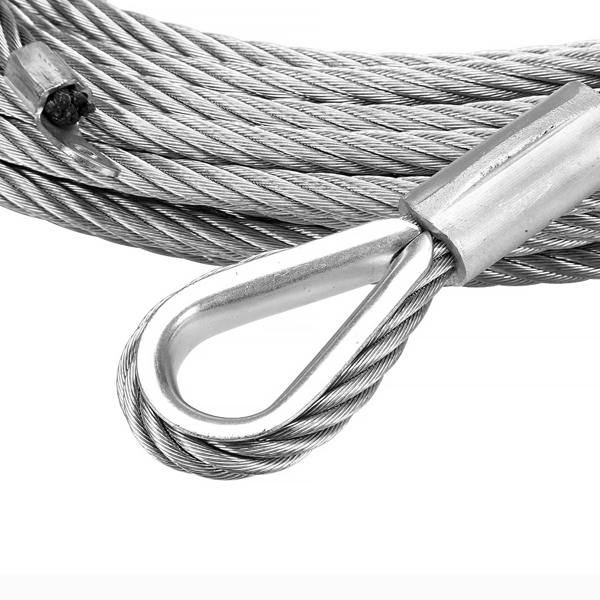 WINCHMAX Steel Rope 25m x 14mm, Hole Fix.  Orange Roller Fairlead. 1/2 Inch Clevis Hook. For winches up to 20,000lb
