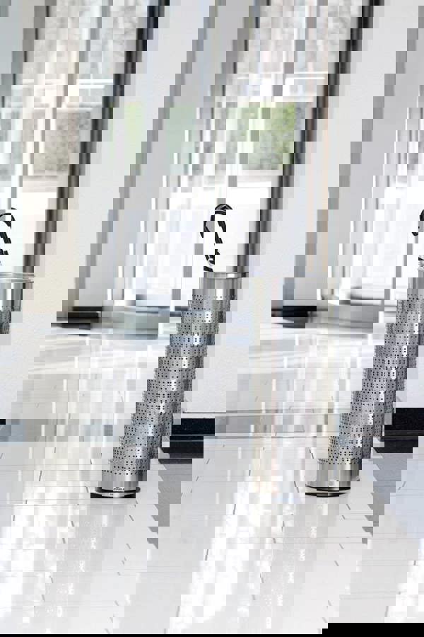 Durable Brushed Stainless Steel Umbrella Stand | 29 Litre Silver