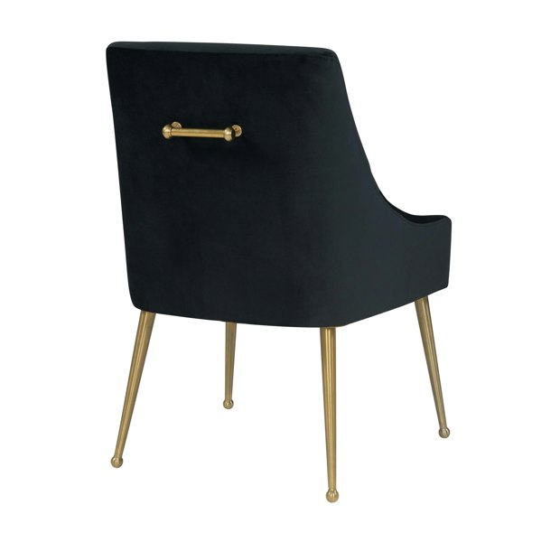 Furniture Edit Beatrix Black Velvet Side Dining Chair