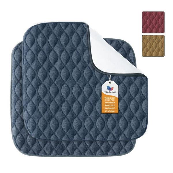 Vitality Care Absorbent Washable Incontinence Chair Pad Non-Slip Waterproof Seat Protector Pad