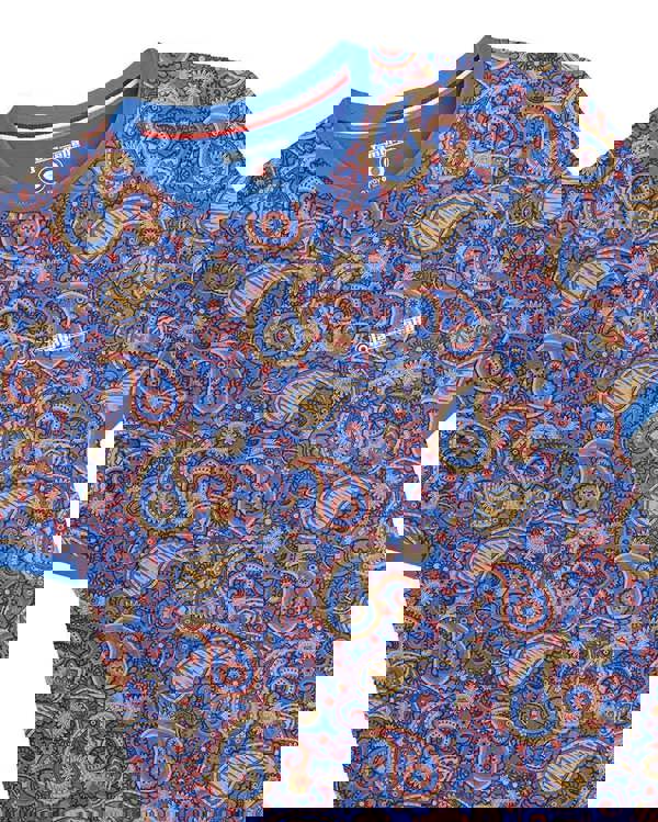 Lambretta Mens All Over Paisley Branded Retro Casual T-Shirt