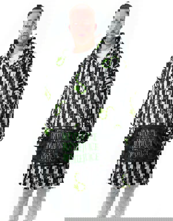 Beetlejuice Mens Multicoloured Stripy Blanket Hoodie (One Size)