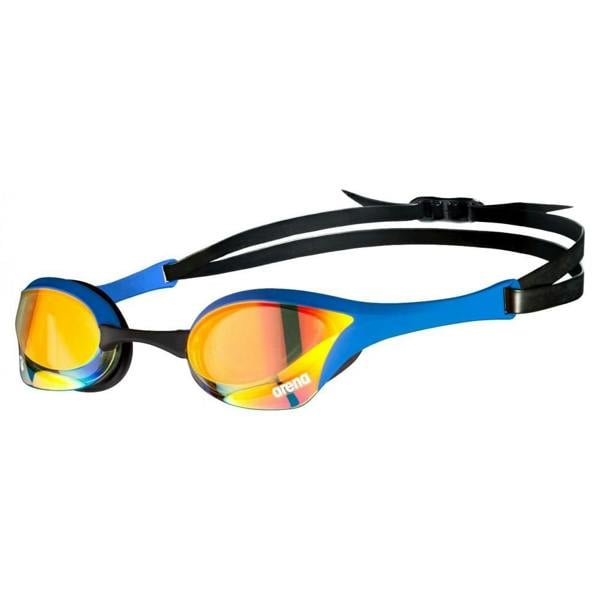 Arena Cobra Mirror Ultra Swipe Swimming Goggles - Yellow/Copper/Blue - 