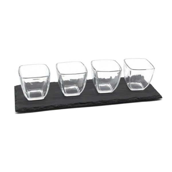 Appetizers Tapas Serving Dishes Set Glasses Nibbles Dips Tray