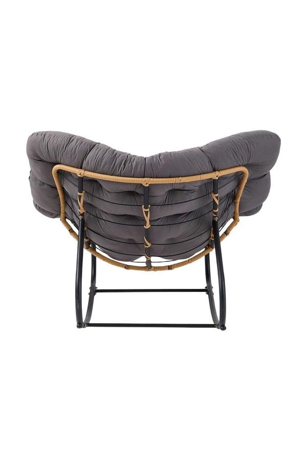 Living and Home Fleece Fabri Modern Rocking Chair with Cushion